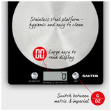 Salter Electronic Scale Black Steel Platform (British brand)