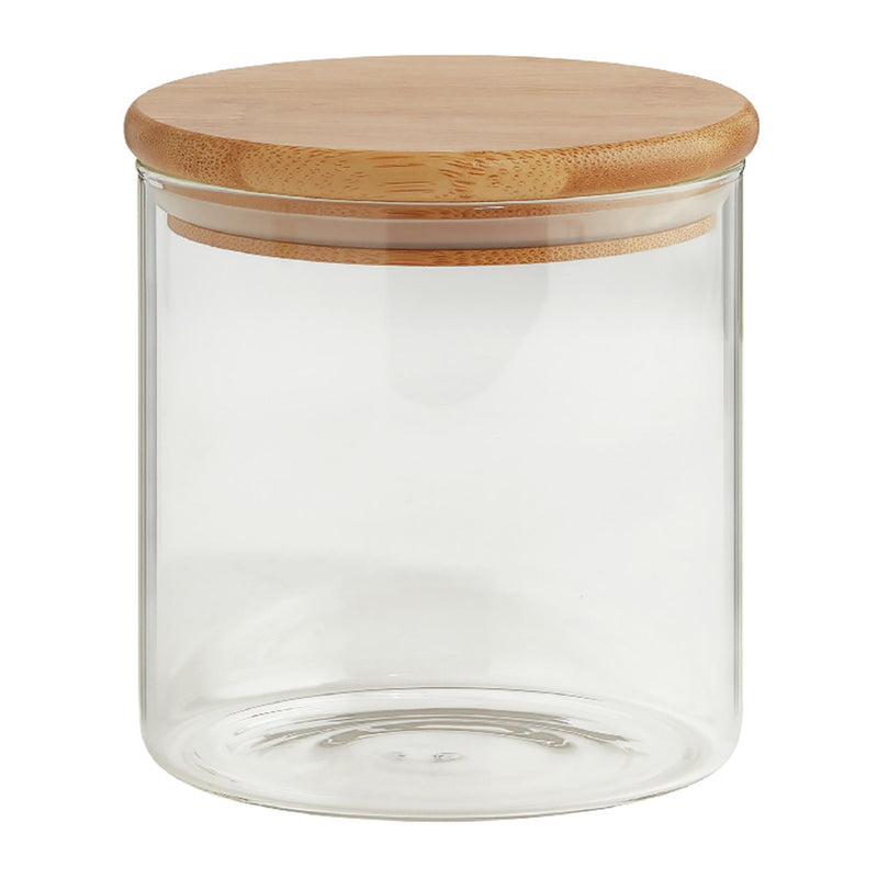 Habitat Round Glass Jar With Bamboo Lid 660ml, UK version