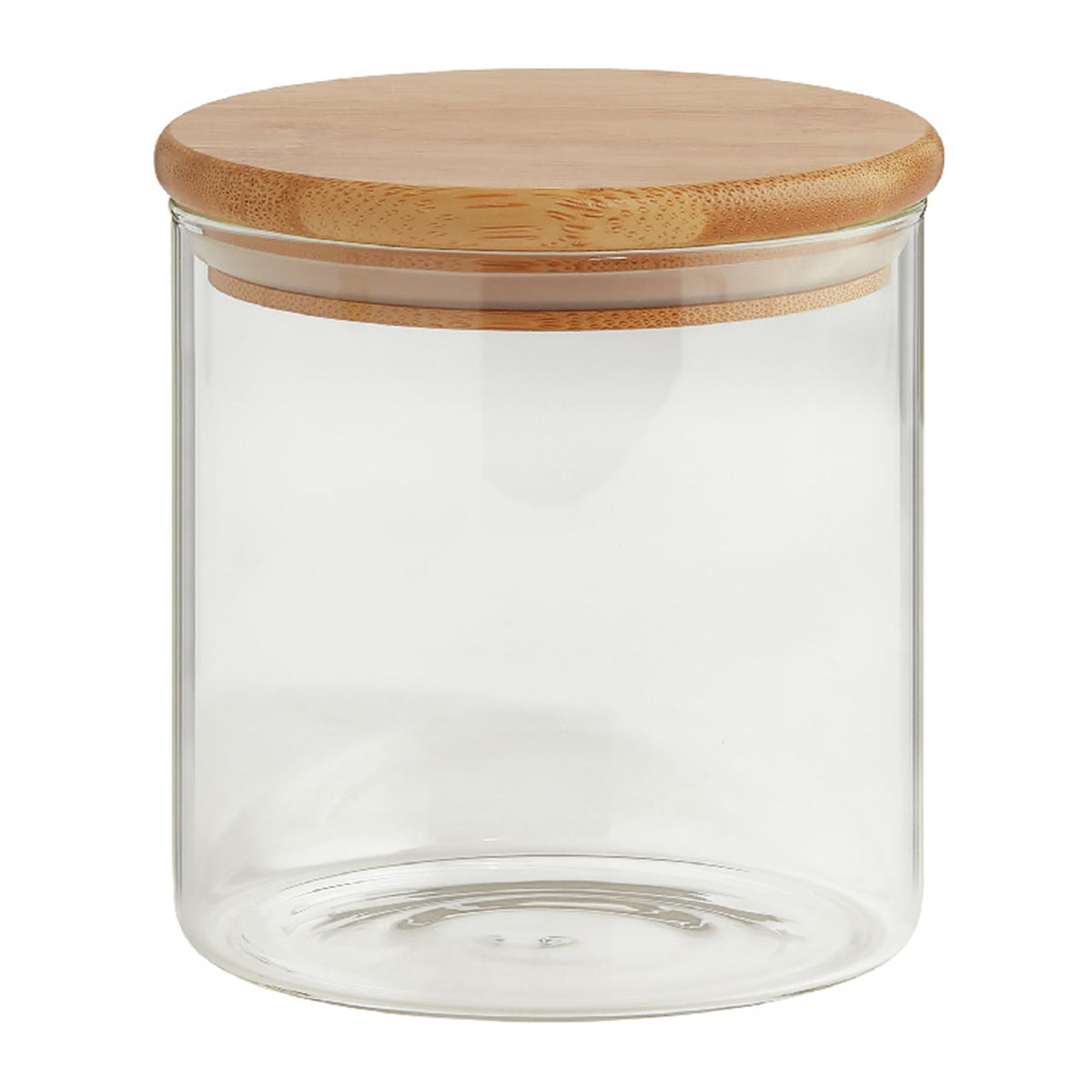Habitat Round Glass Jar With Bamboo Lid 660ml, UK version