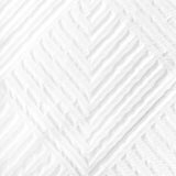 White Textured Embossed Single Bedding Set with Duvet Cover and Pillowcase