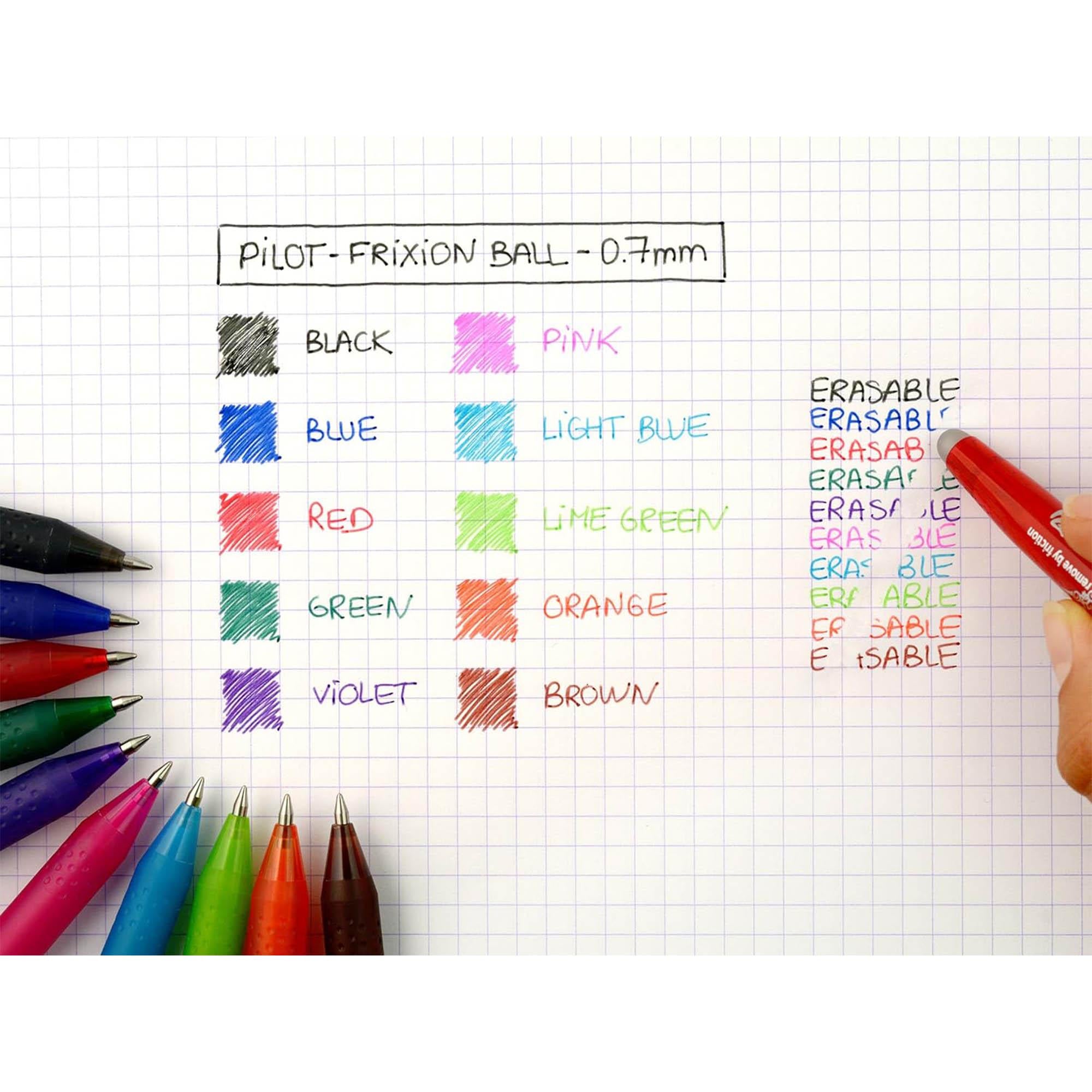 Pilot FriXion Erasable Rollerball Pen 0.7mm, imported from the UK