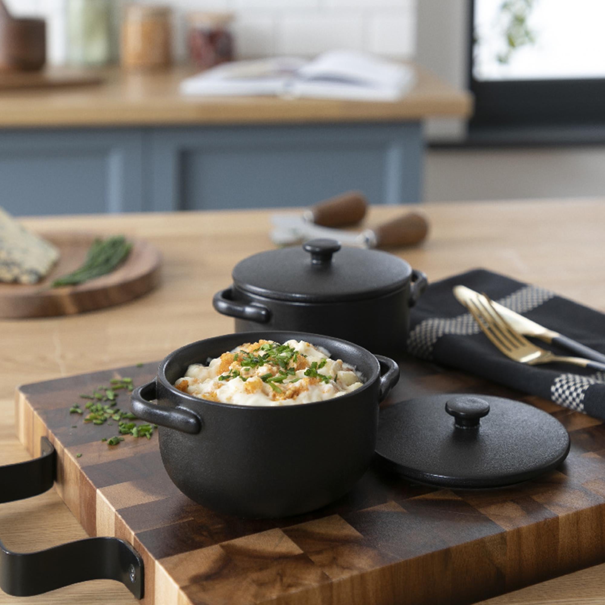 Habitat stoneware casserole dish set black, UK version