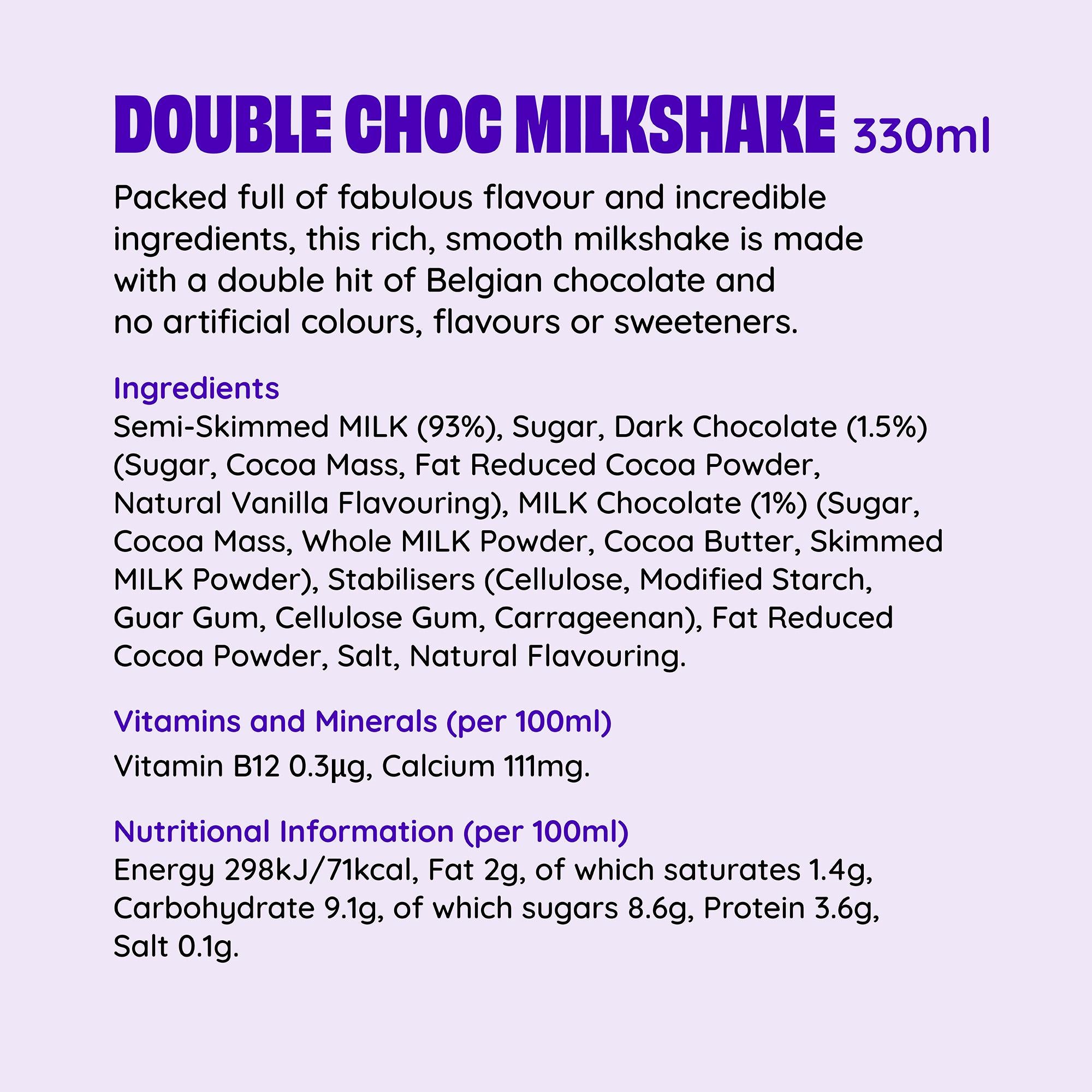 Shaken Udder Double Chocolate Milkshake 330ml (British brand)
