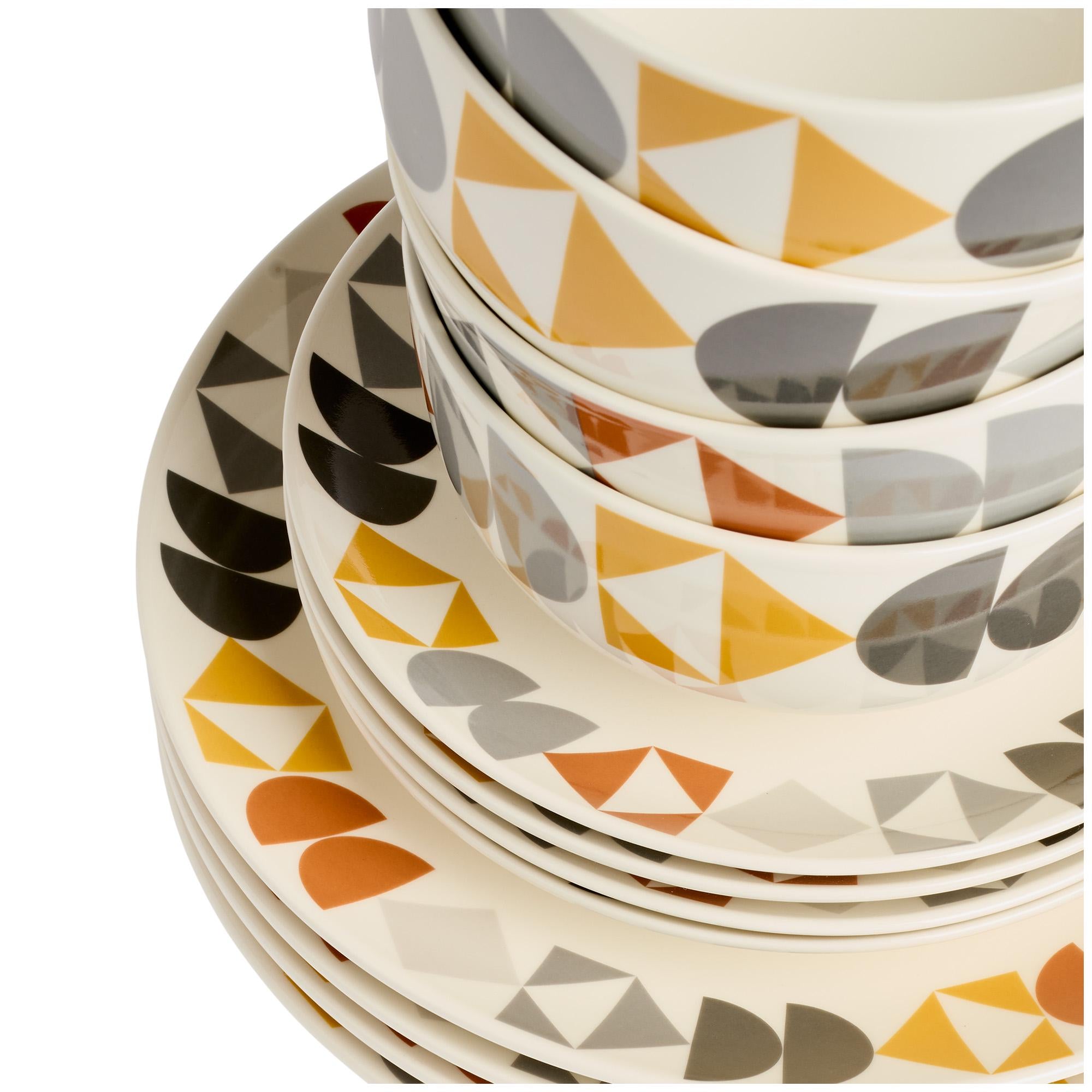 Sainsbury's Home Geo Decal dinner set 12-piece, imported from the UK