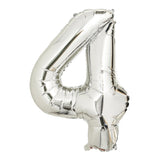 Sainsbury's Home Silver Foil Number 4 Balloon 34 inch (British brand)