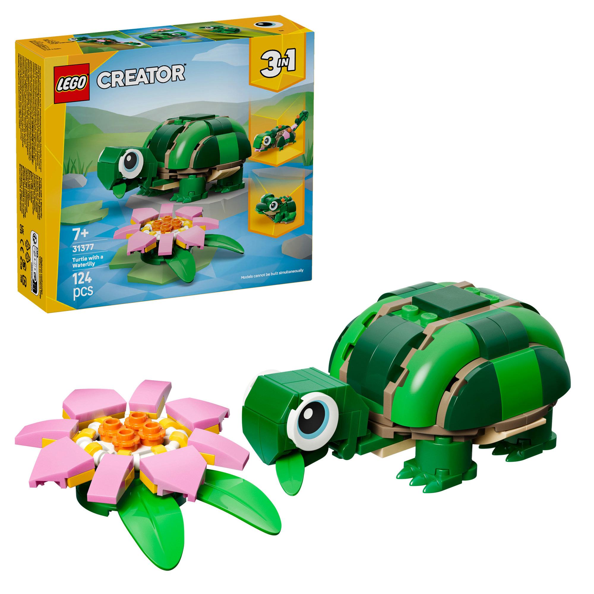 LEGO Creator 3-in-1 turtle with water lily 31377, imported from the UK