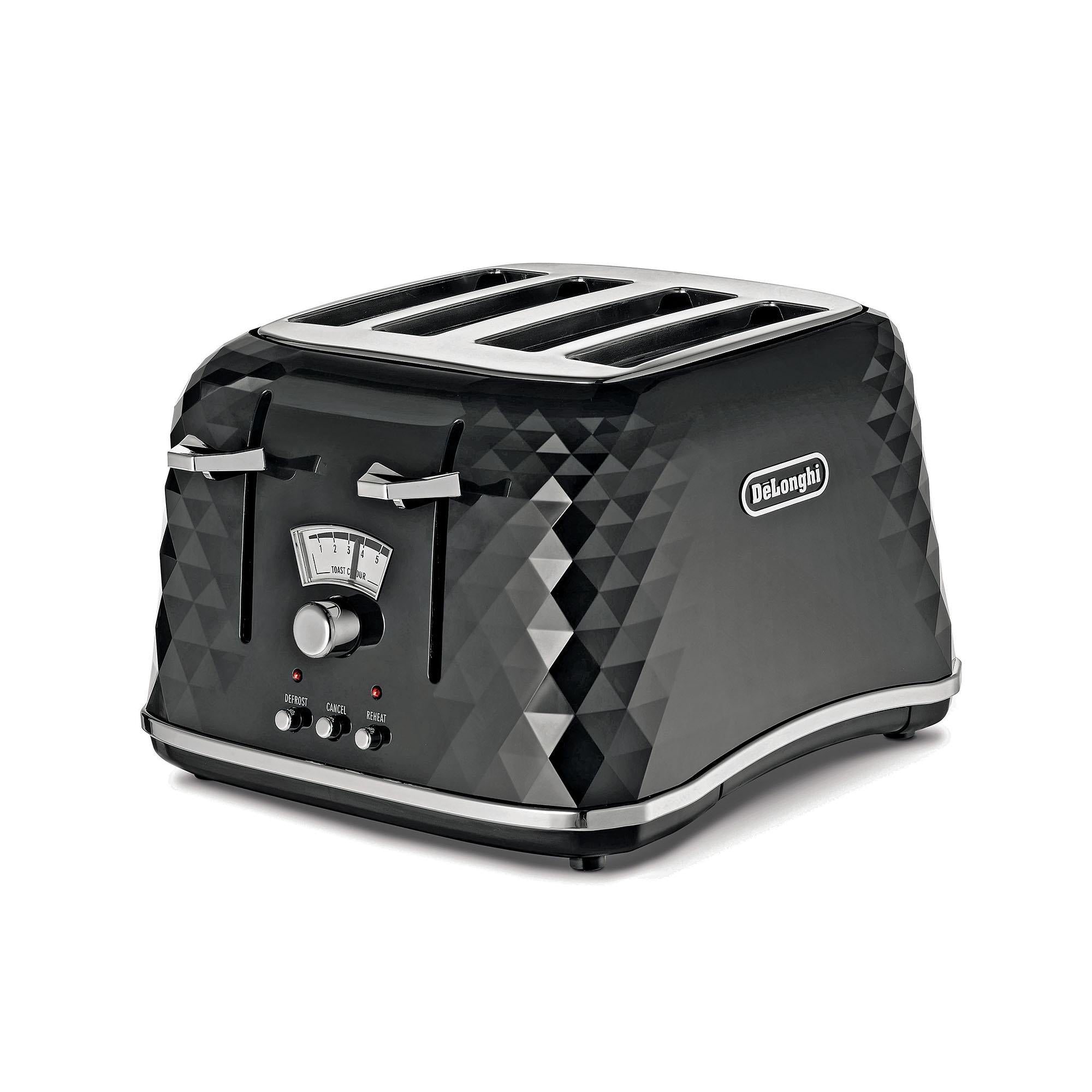 De'Longhi Brillante 4-slice toaster black - British product