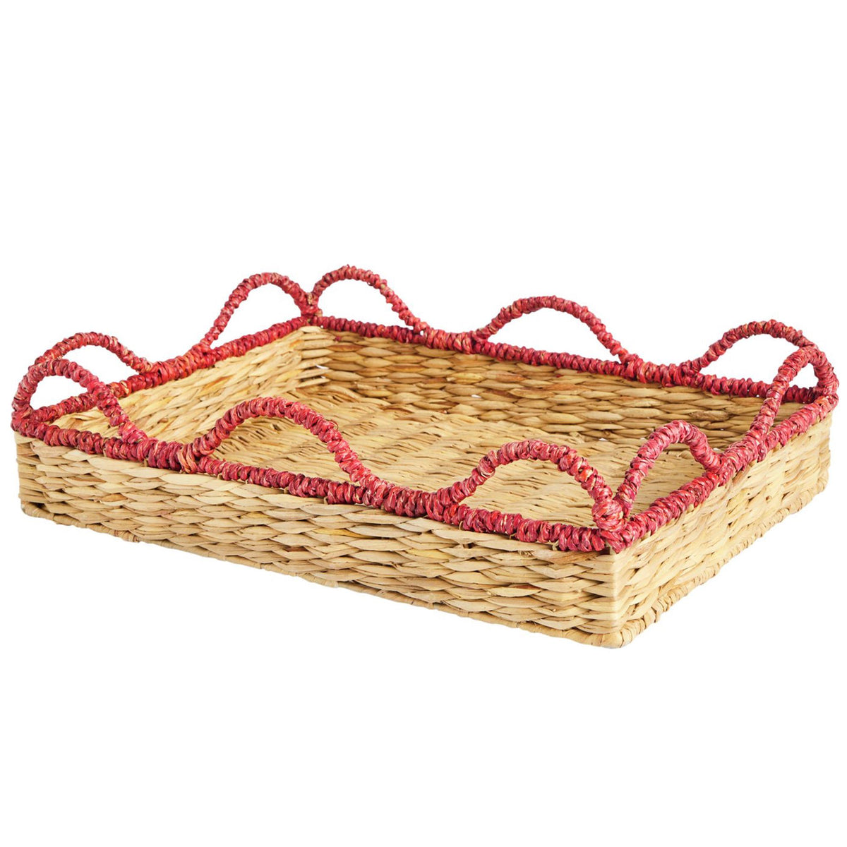 Habitat woven tray with wavy red trim, UK version