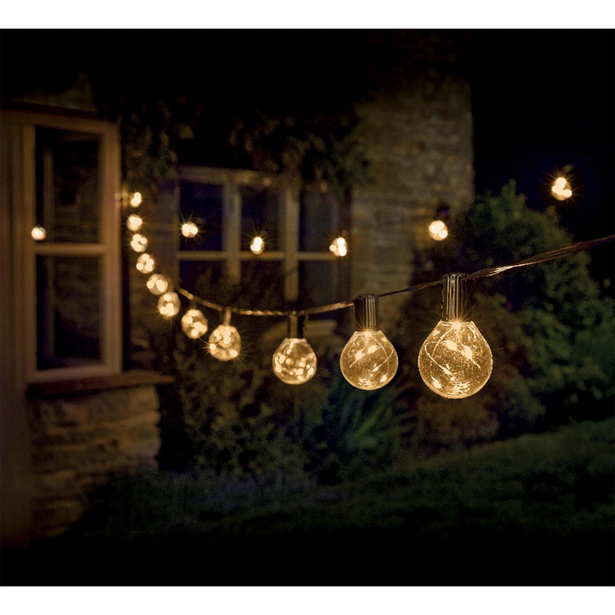 Smart Garden firefly festoon lights 20 warm white LEDs, imported from the UK