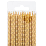 Sainsbury's Home twist candles gold 24pk, imported from the UK