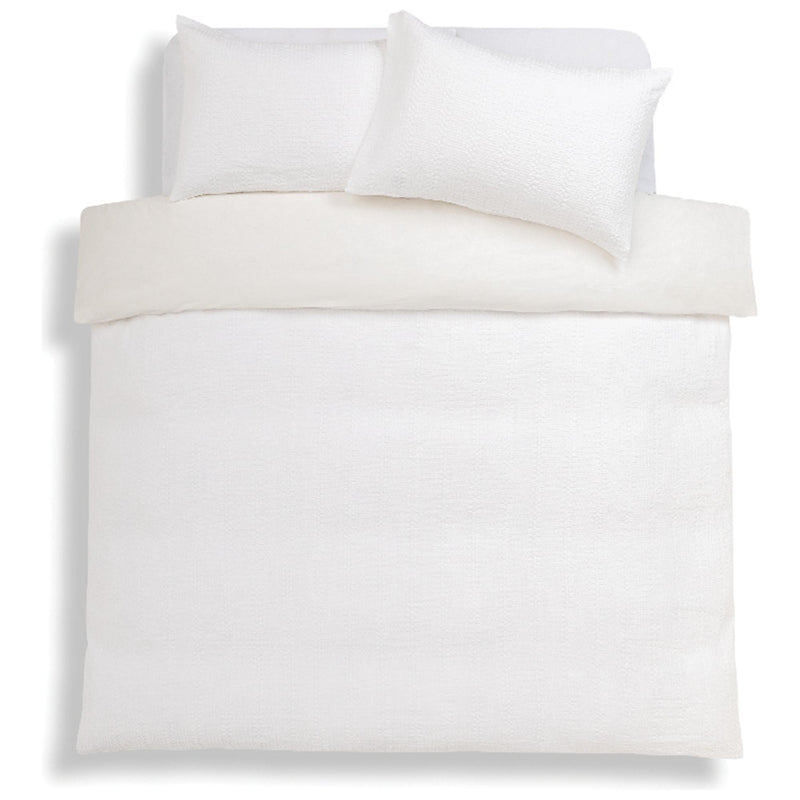 Habitat white waffle bedding set king size, UK version