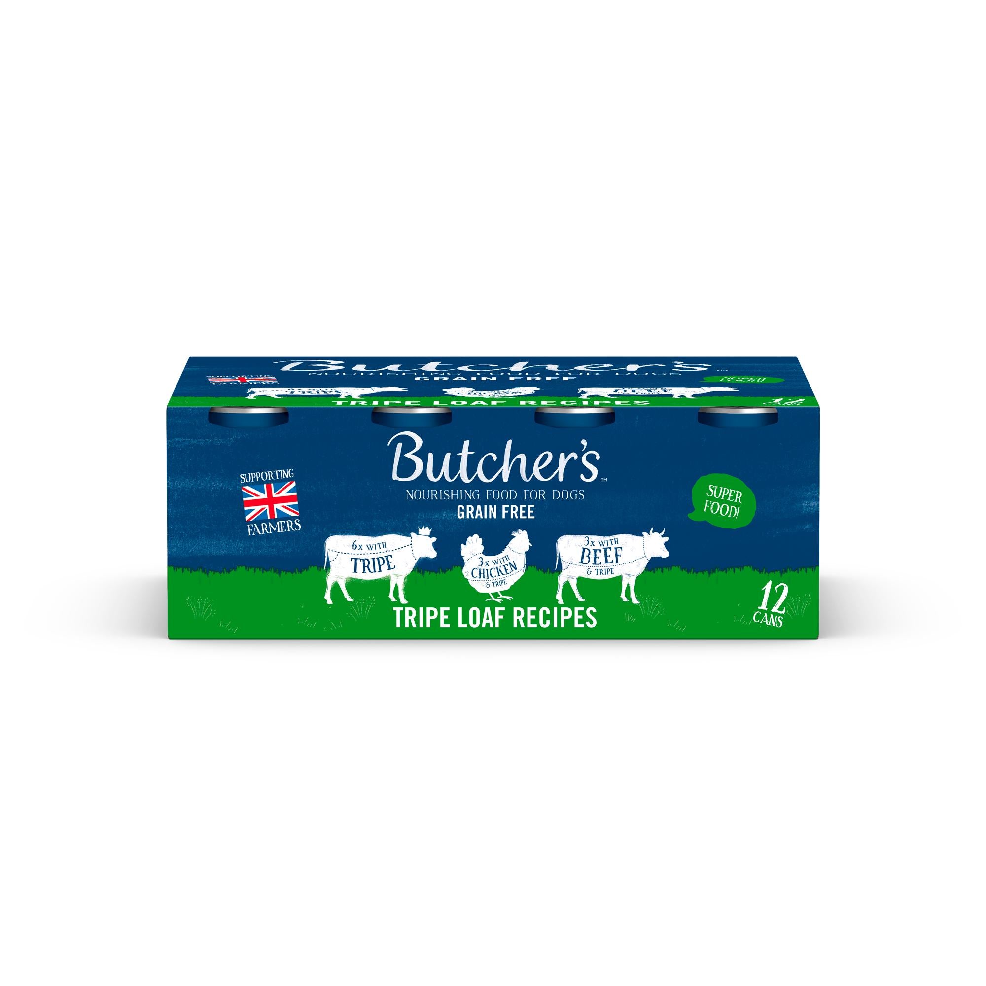 Butcher's dog food Tripe Loaf 12x400g, UK version