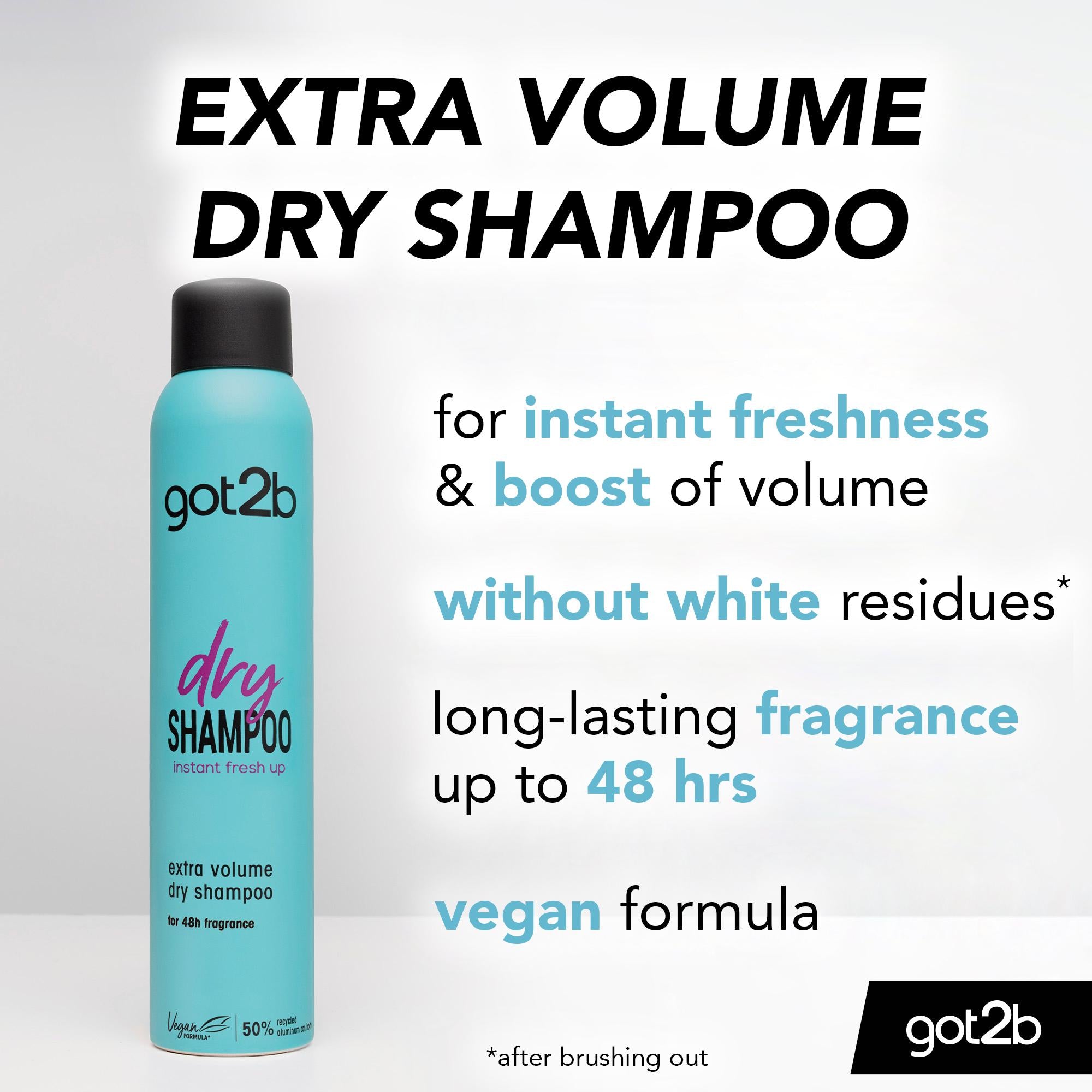 got2b dry shampoo extra volume 200ml, UK version
