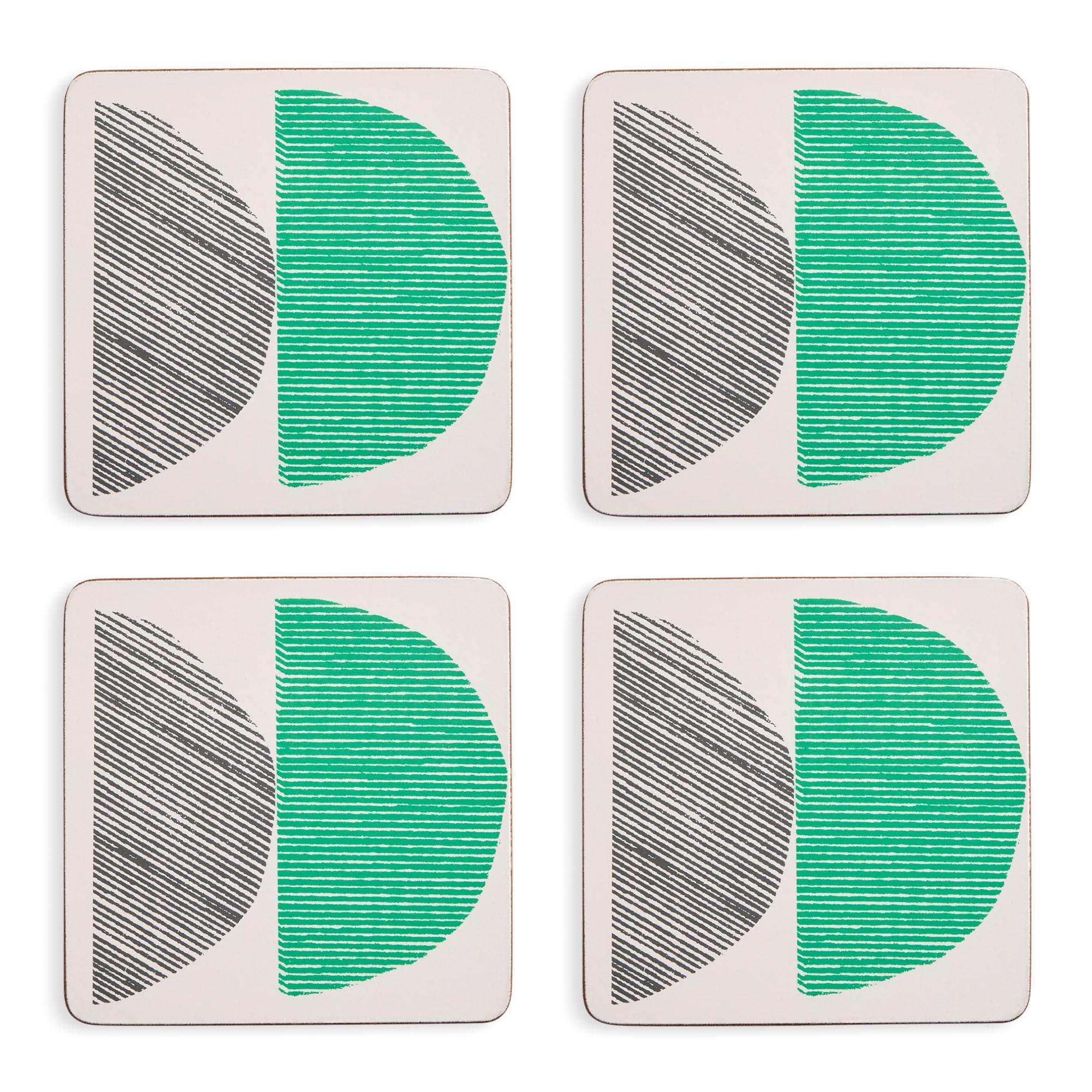Habitat Linear Circles Cork Backed Coasters Set of 4, UK version