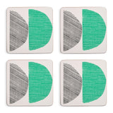 Habitat Linear Circles Cork Backed Coasters Set of 4, UK version