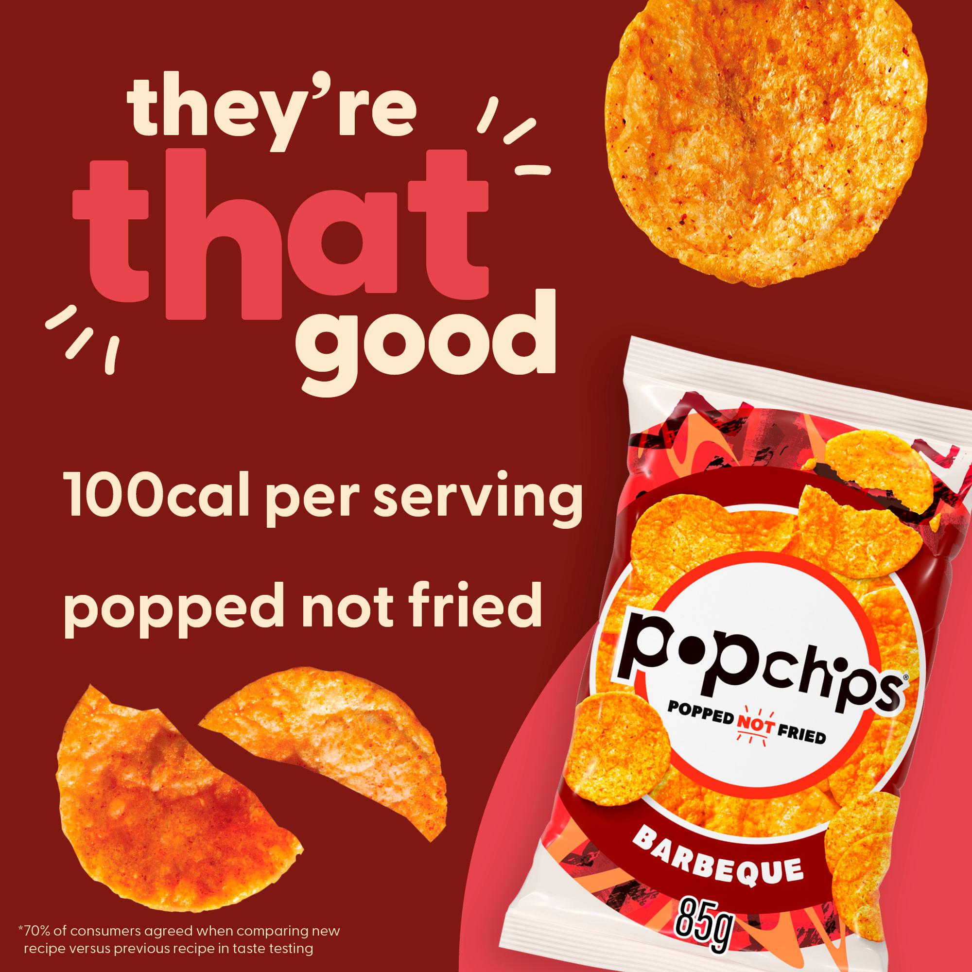 Popchips barbeque crisps 85g - British product