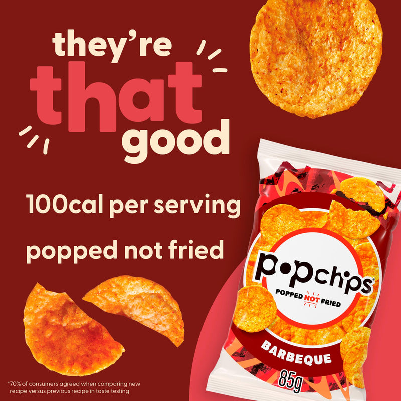 Popchips barbeque crisps 85g - British product