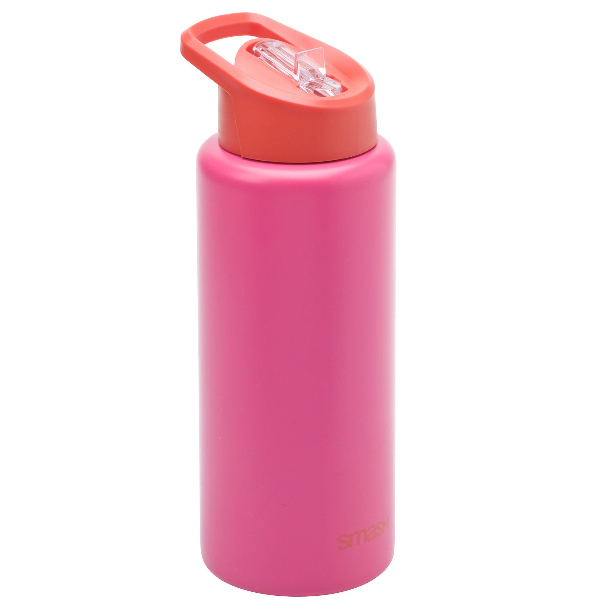 Pink Stainless Steel Sipper 1L Drink Container (British brand)