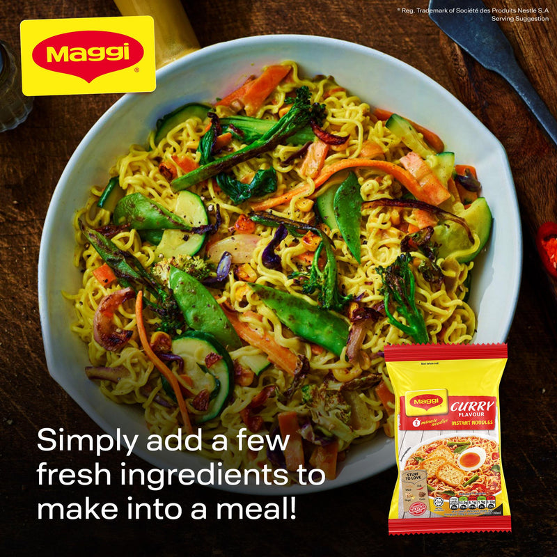 Maggi Curry Flavour Instant Noodles 5x79g, imported from the UK