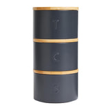 Habitat black stacking canisters 3 pack, UK version