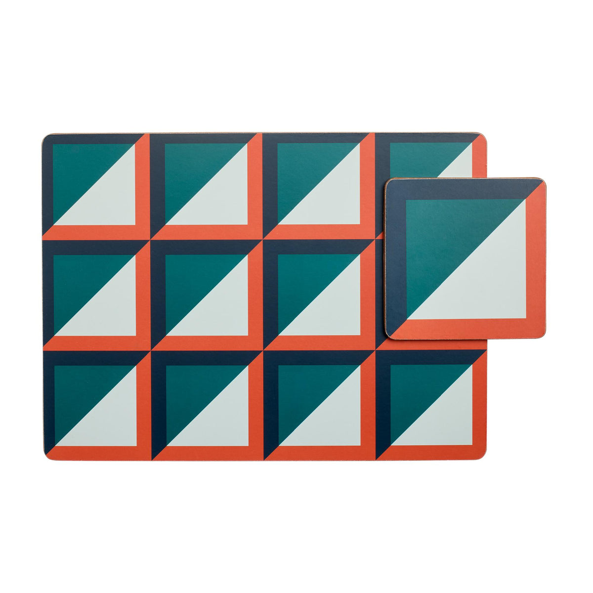 Habitat Geo Cube corkback placemats pack of 4, imported from the UK