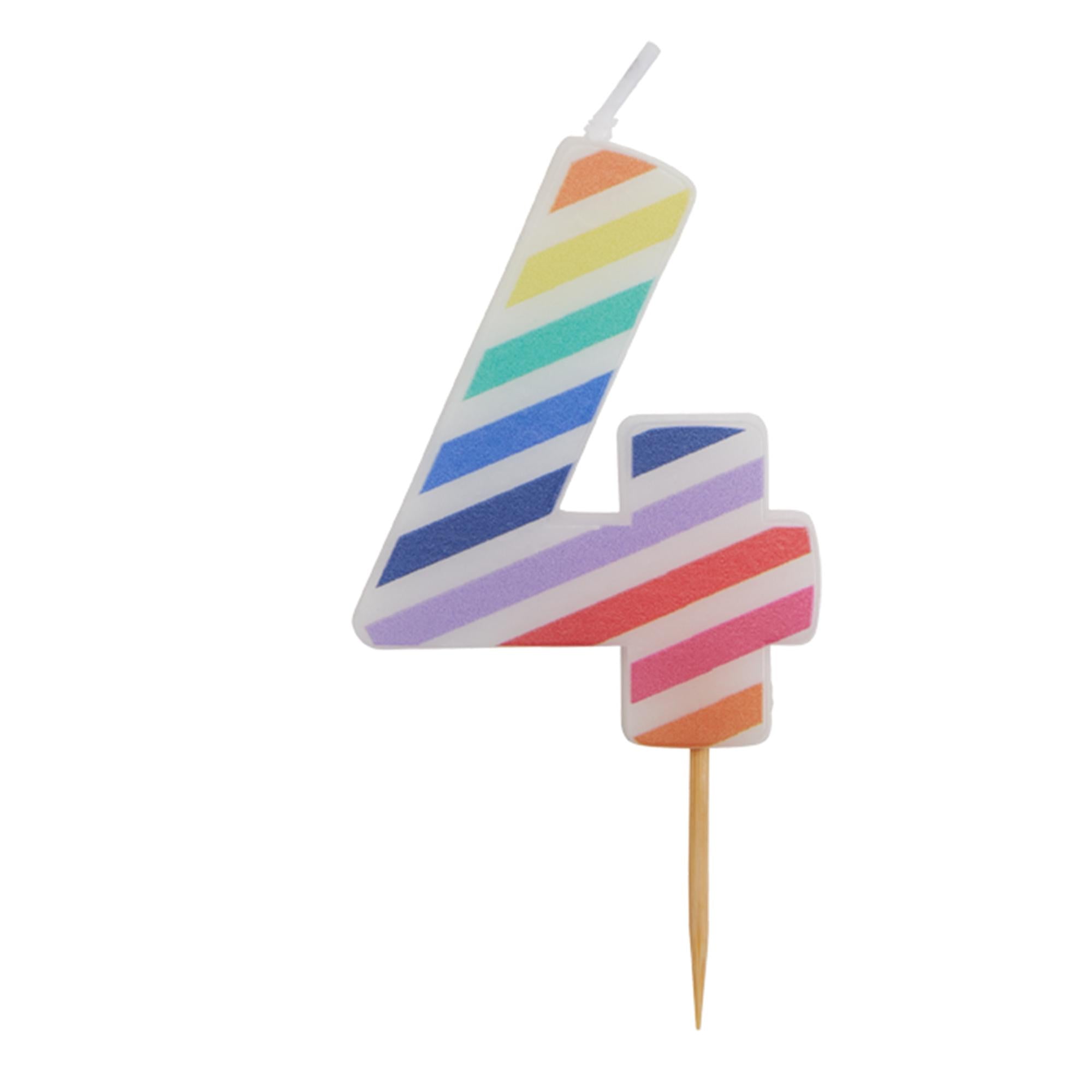 Habitat rainbow age 4 candle 12cm - British product