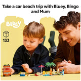 LEGO Bluey Beach Car Trip Toy Set 133 pieces - British product