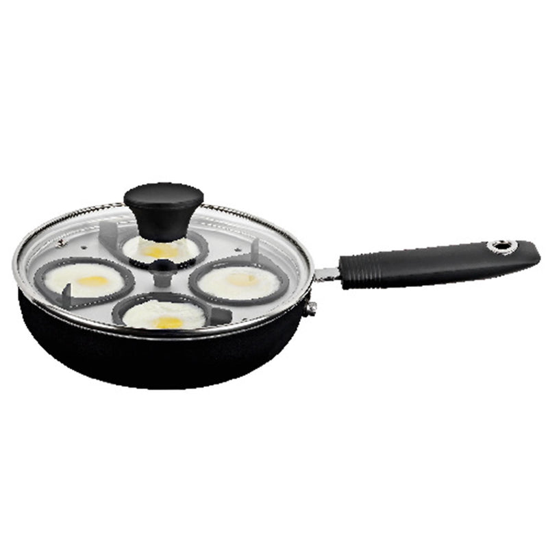 Sainsbury's Home black aluminium egg poacher 20cm diameter (British brand)