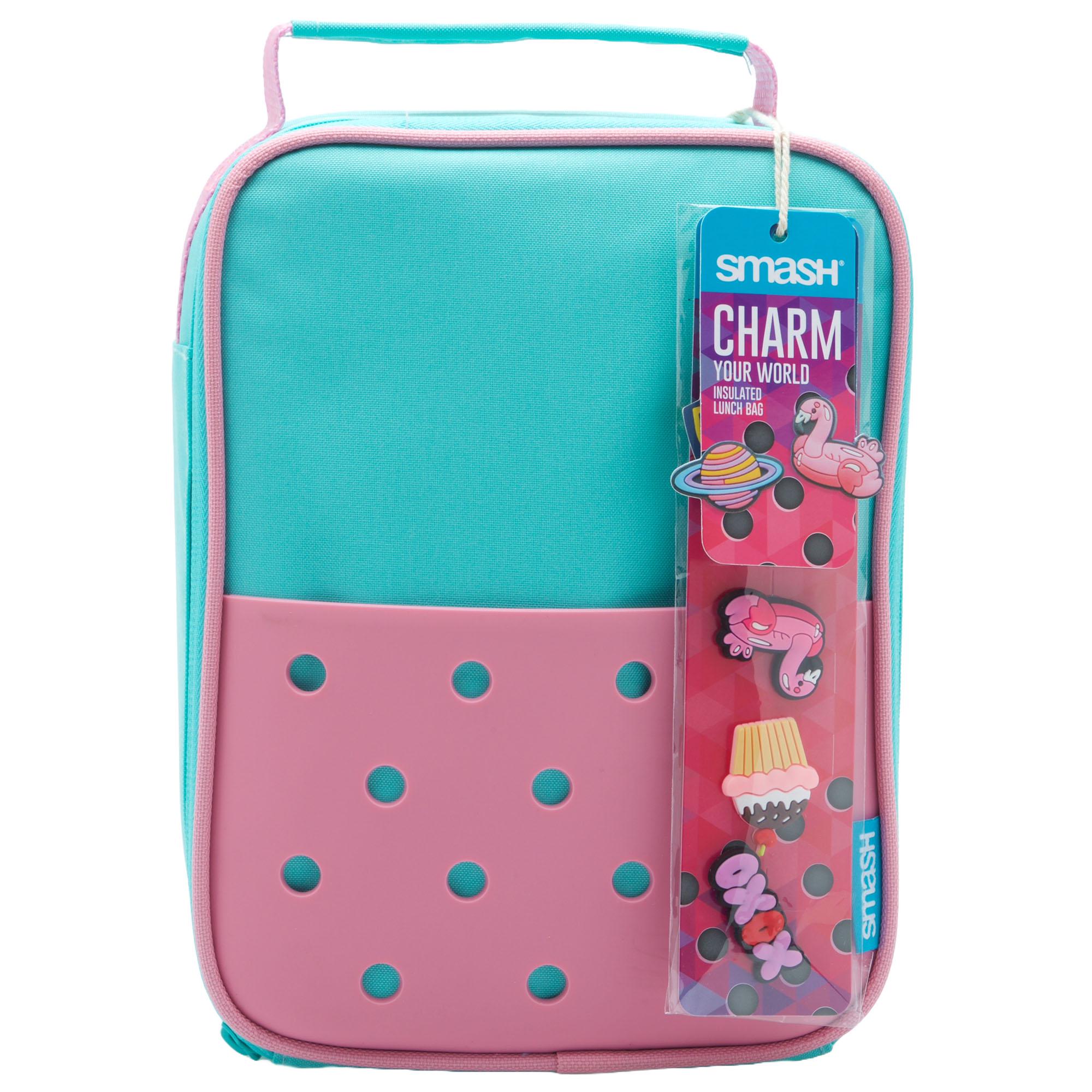 Smash Pink and Turquoise Lunch Bag 24cm (British brand)