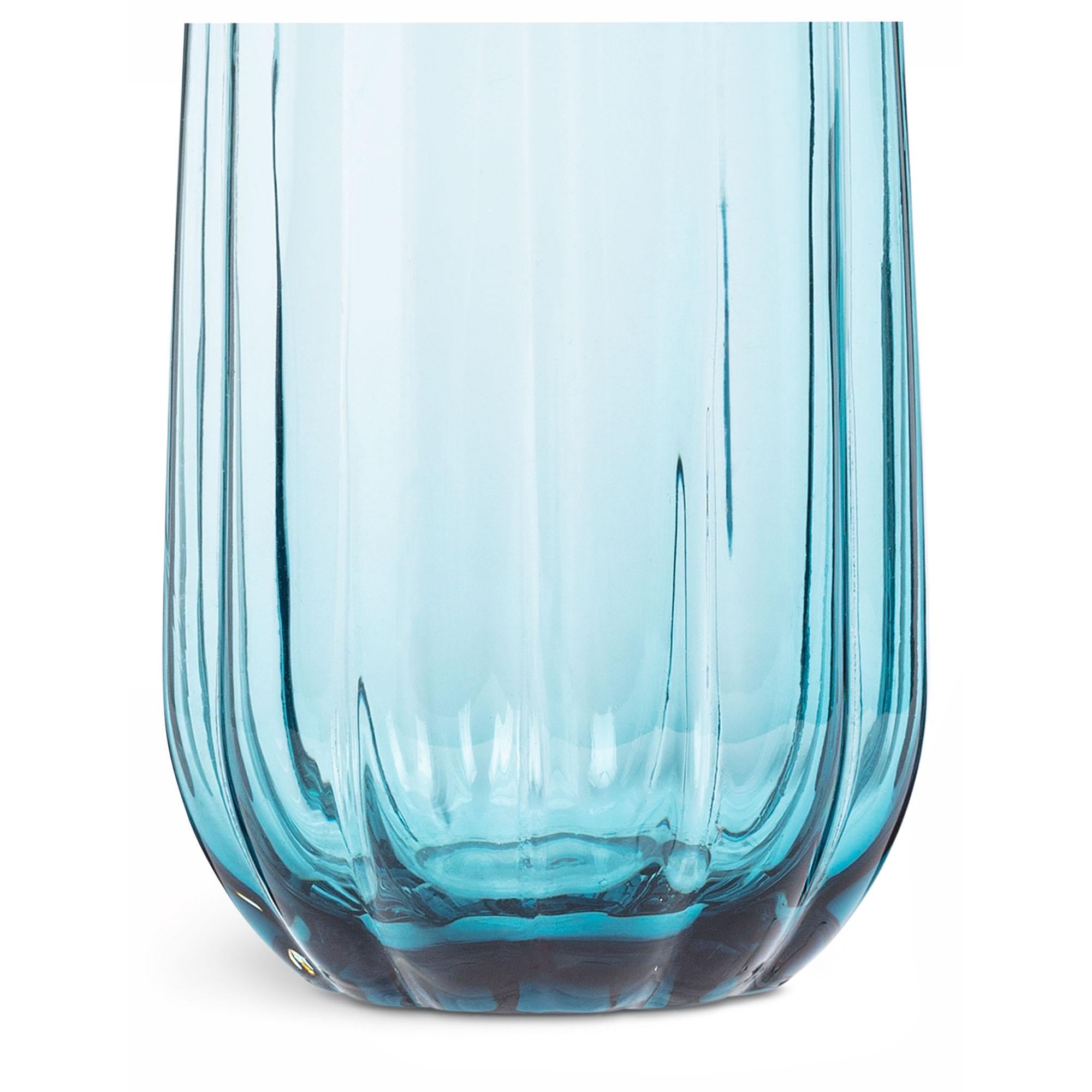 Habitat Teal Coloured Hi Ball Glass 450ml Capacity, UK version