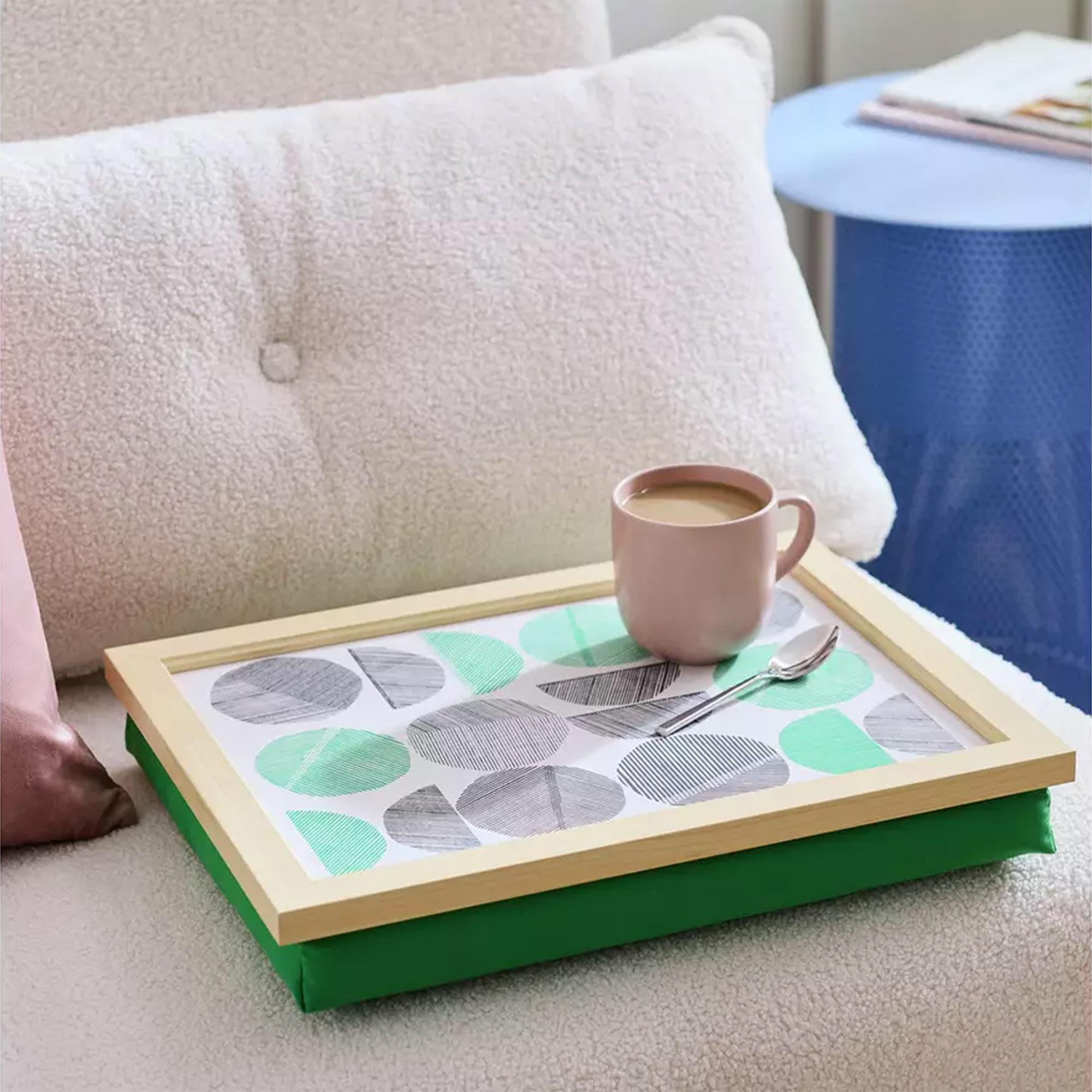 Habitat Linear Circle Lap Tray 44x33cm MDF surface, UK version