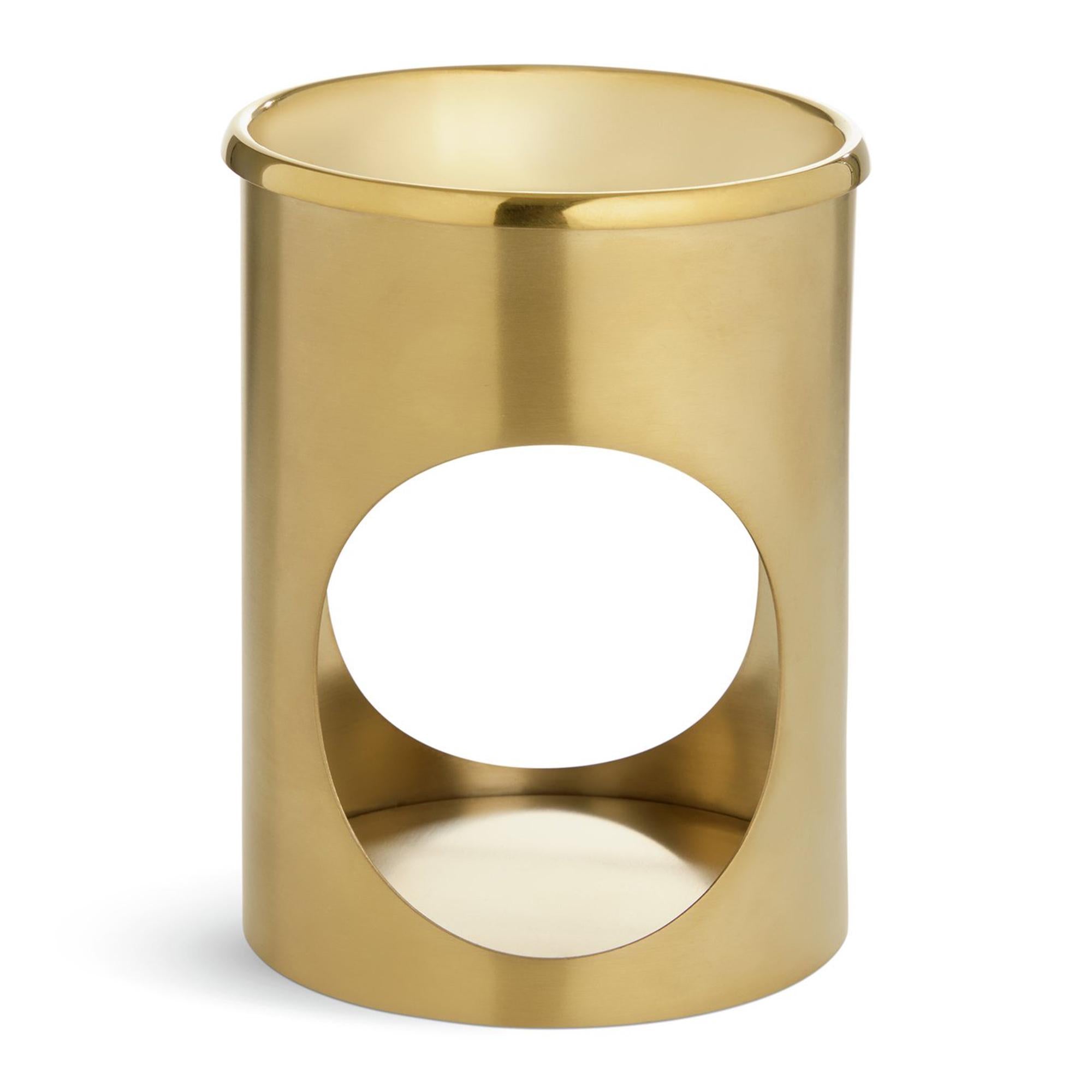 Habitat stainless steel oil burner brass finish, imported from the UK