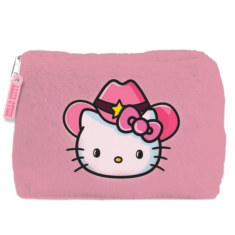 Hello Kitty cowgirl plush pencil case 18cm x 25cm, UK version