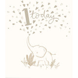 Sainsbury's elephant birthday card 15.9 x 18.4cm (British brand)