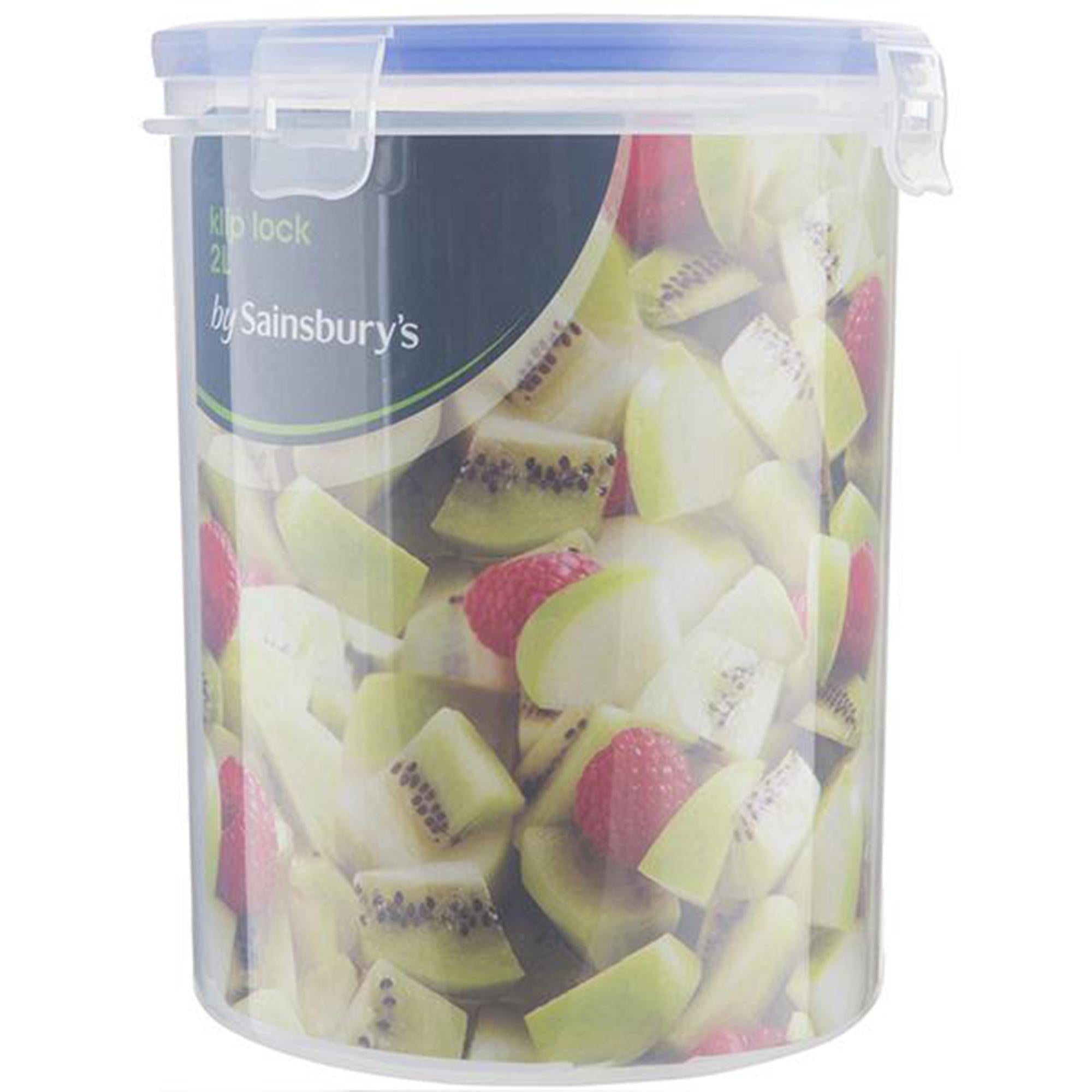 Sainsburys plastic storage container round 2L (British brand)