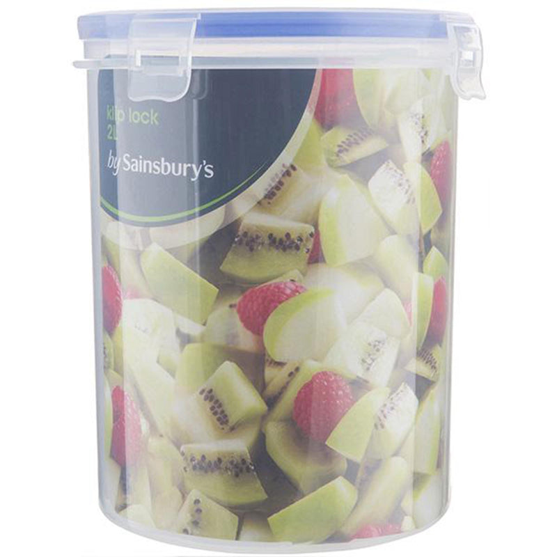 Sainsburys plastic storage container round 2L (British brand)