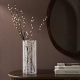 Habitat etched floral glass vase 29.5cm, UK version