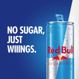 Red Bull Sugar Free energy drink 250ml 12-pack (British brand)