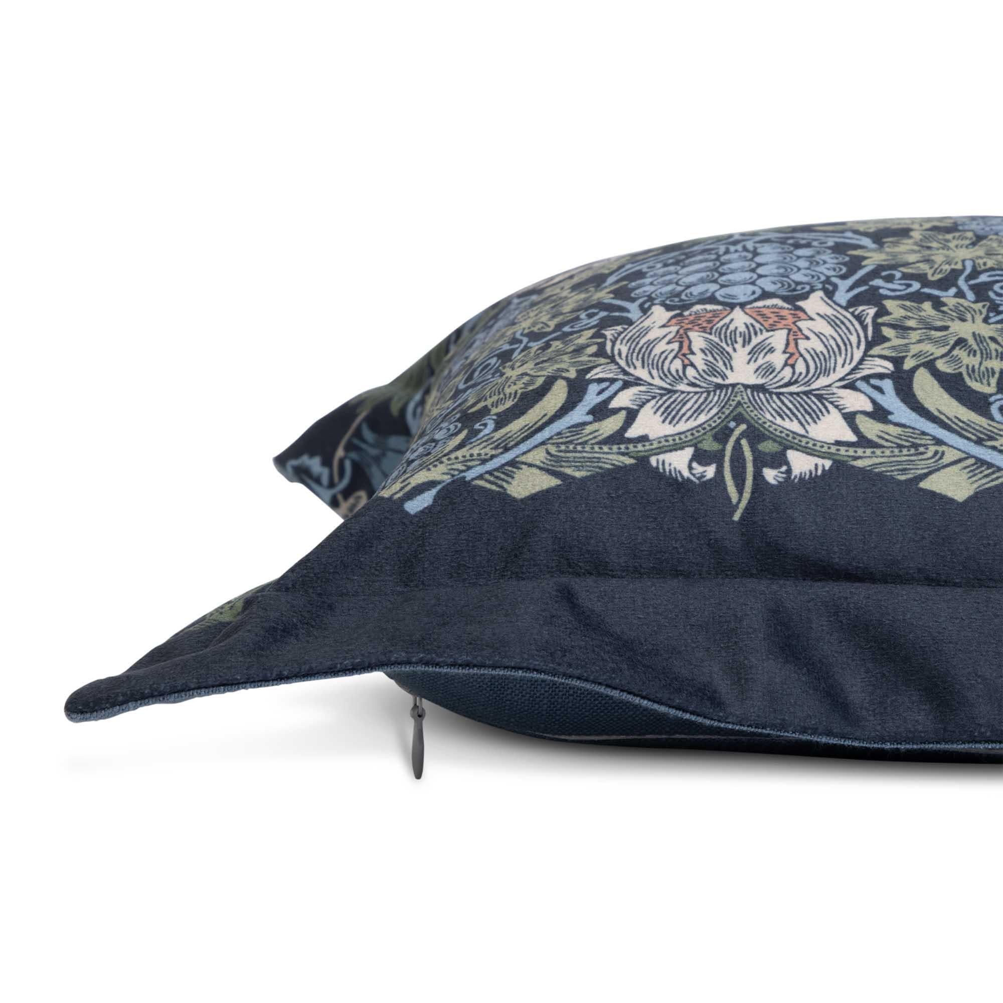 Habitat Sunflower Velvet cushion navy (British brand)