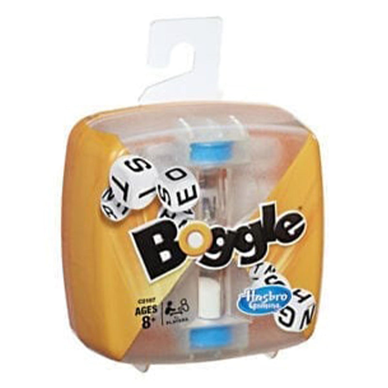 Hasbro Boggle word game with letter cubes and timer, UK version