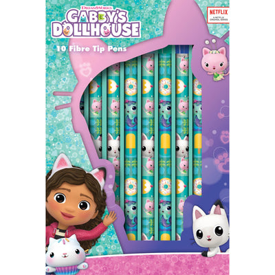 Sainsburys Gabby's Dollhouse Fibre Tip Pens (10 Pack)- Buy online at McGrocer