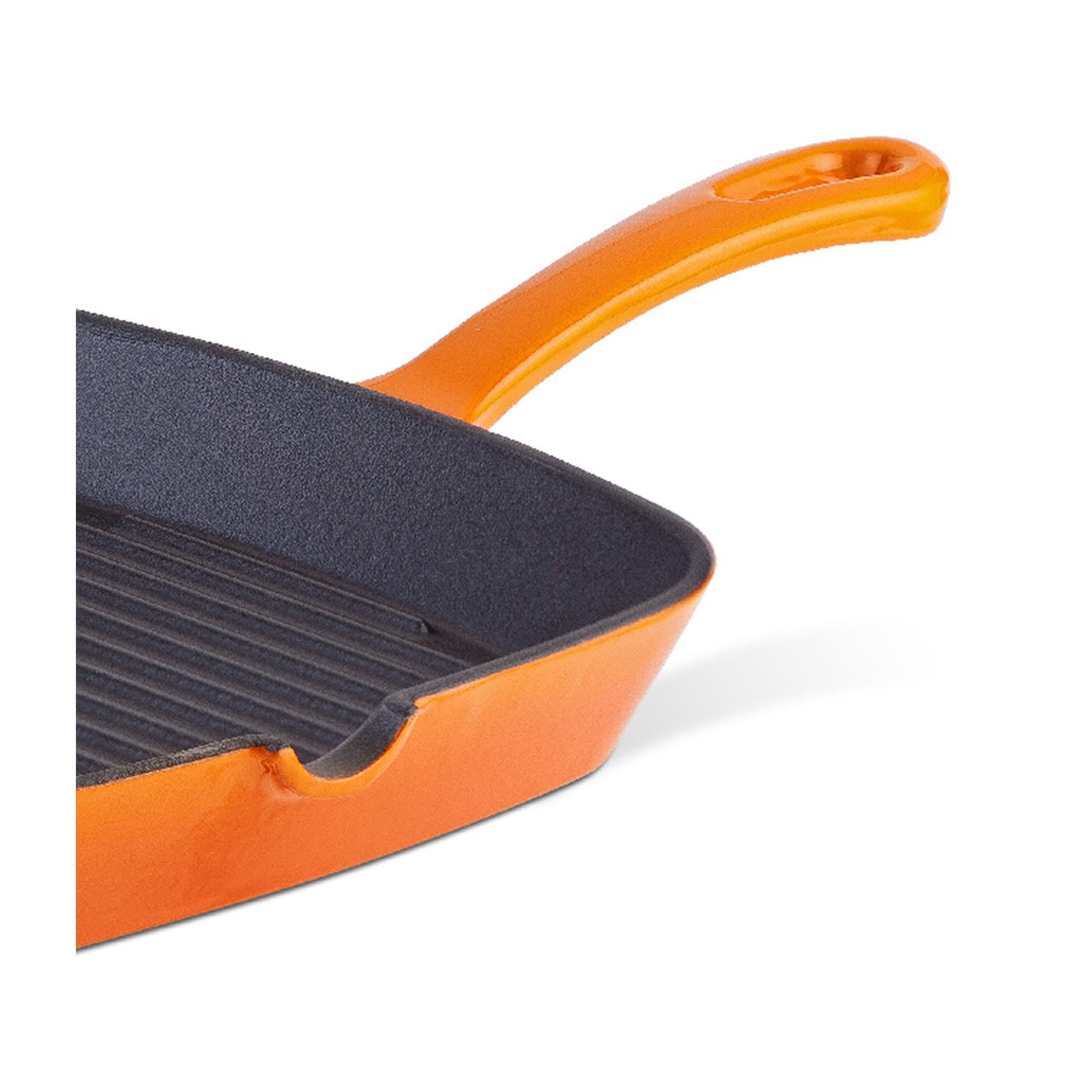 Habitat cast iron griddle pan orange 23cm, UK version