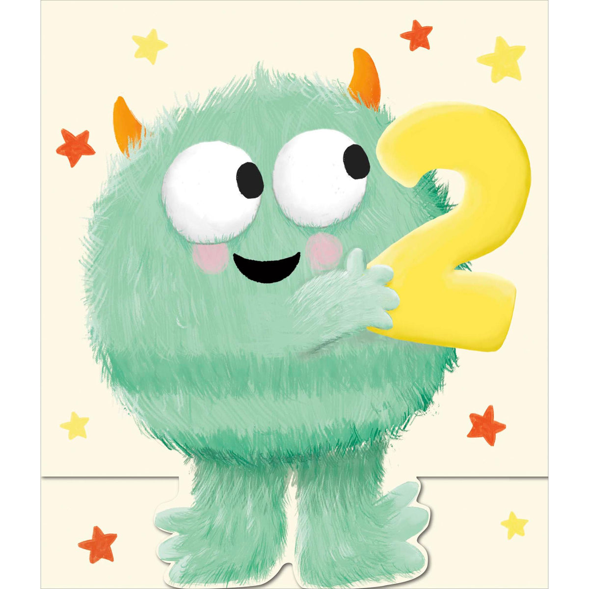 Carlton 2nd Birthday Monster Greeting Card - British product