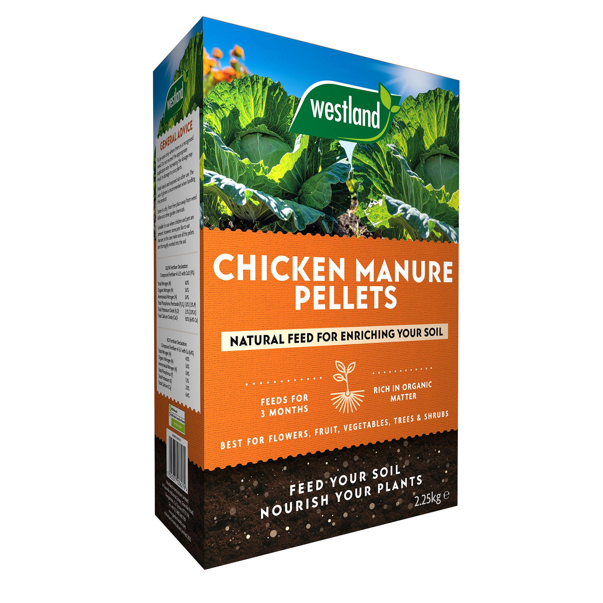 Westland organic chicken manure pellets 2.25kg - British product