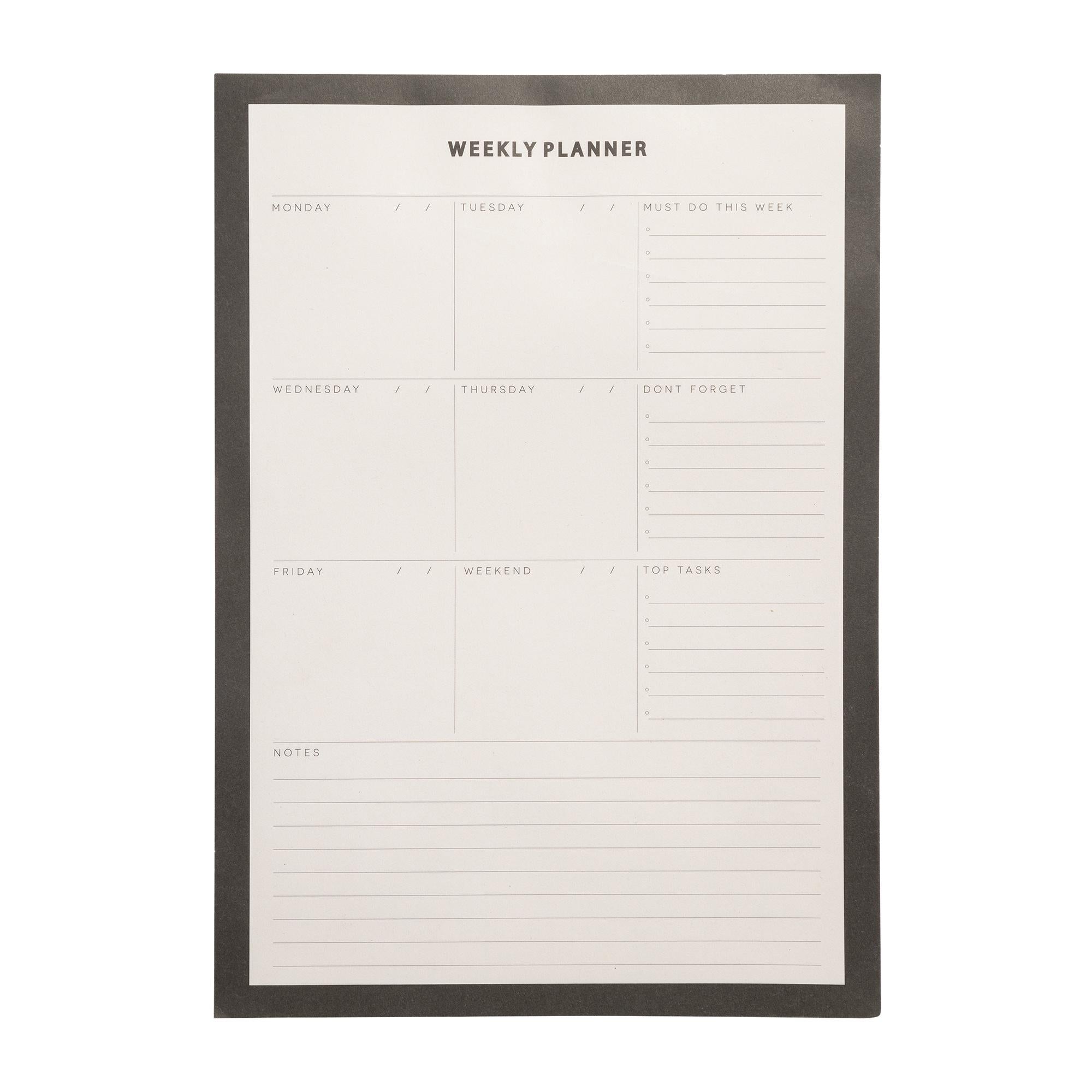 Sainsbury's Home Black floral weekly planner - British product