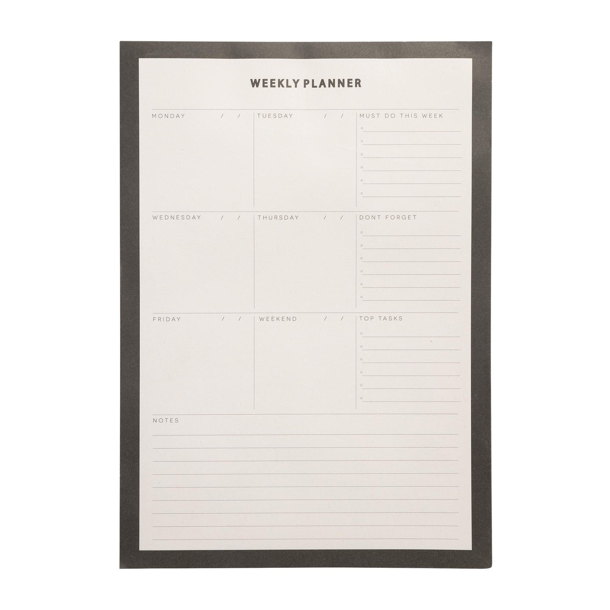 Sainsbury's Home Black floral weekly planner - British product