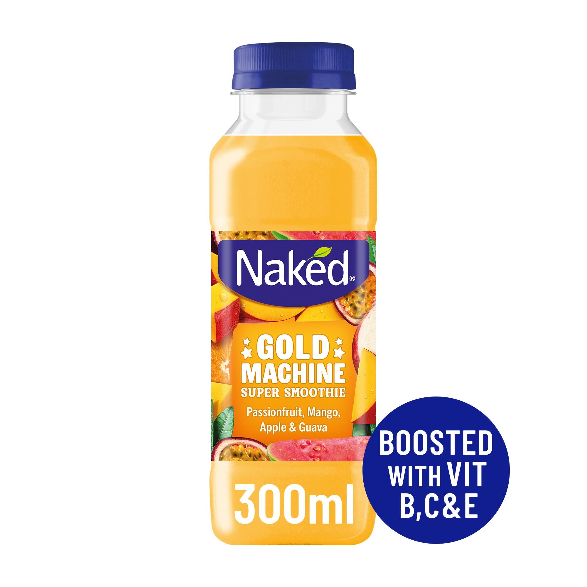 Naked Gold Machine super smoothie passionfruit mango guava 300ml - British product