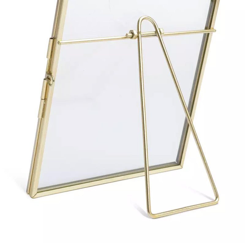 Habitat Skinny Metal Easel Picture Frame Gold 18x13cm, UK version