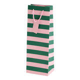 Sainsbury's Home green and pink stripe bottle bag H35cm, UK version