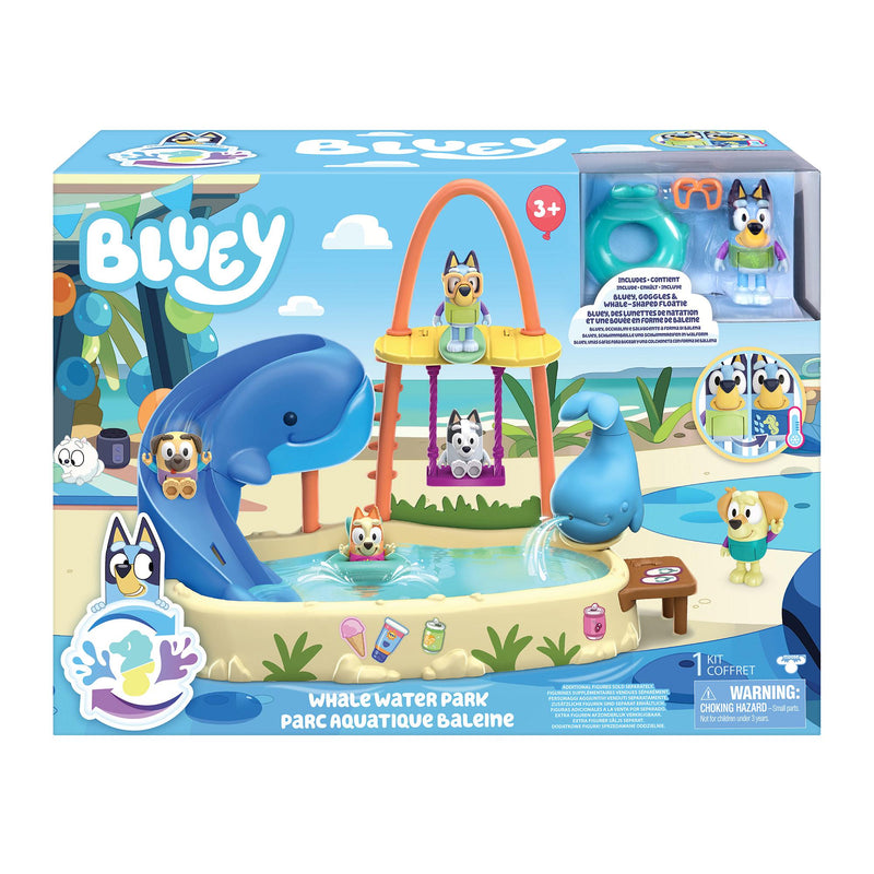 Bluey Whale Water Park playset and color-change figure toy (British brand)